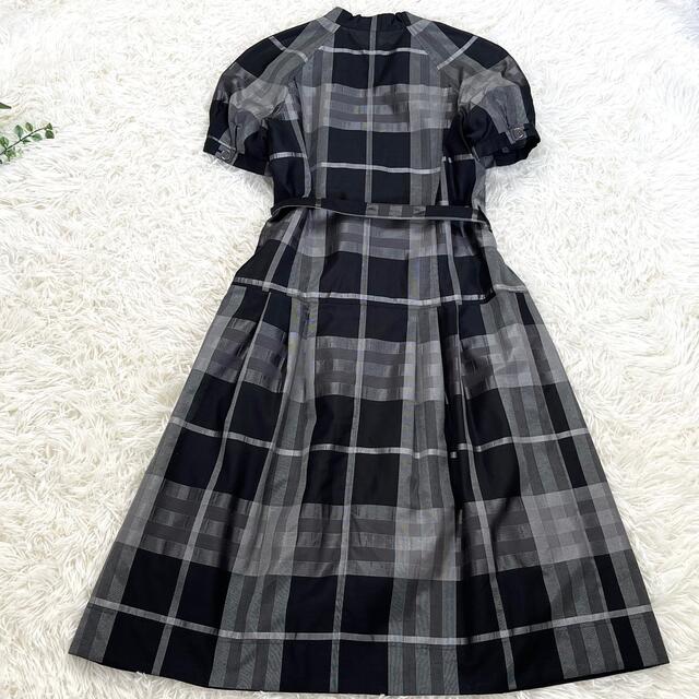 BURBERRY - バーバリーロンドン ノバチェック シルク混ワンピース