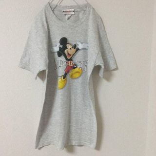 ディズニー(Disney)の古着 Disneyland Tシャツ ミッキー Mickey USA製 グレー(Tシャツ/カットソー(半袖/袖なし))