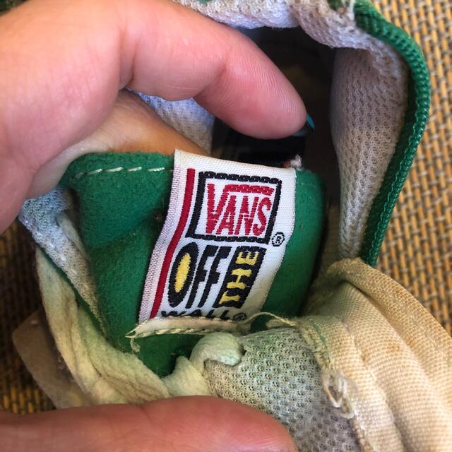 VANS(ヴァンズ)のvans ブロックチェック緑　14cm キッズ/ベビー/マタニティのベビー靴/シューズ(~14cm)(スニーカー)の商品写真