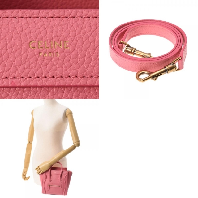 celine(セリーヌ)のセリーヌ  ラゲージ ナノショッパー 2WAY ハンドバッグ ピンク レディースのバッグ(ハンドバッグ)の商品写真