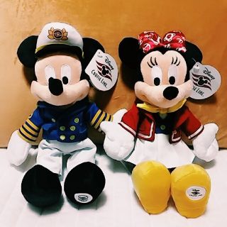 ディズニー(Disney)のディズニークルーズライン限定☆新品激レア☆ミッキー&ミニーぬいぐるみ /WDW(キャラクターグッズ)