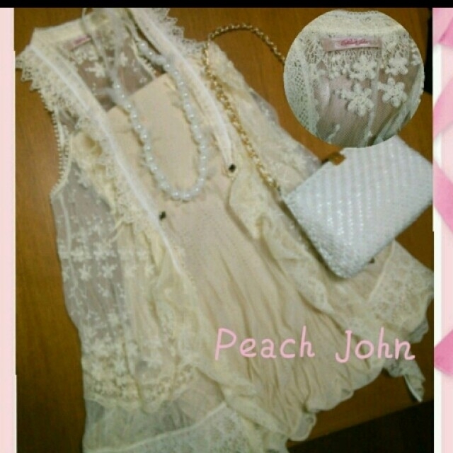 PEACH JOHN(ピーチジョン)のpeach John😈アンティークレース風ジレ レディースのトップス(ベスト/ジレ)の商品写真