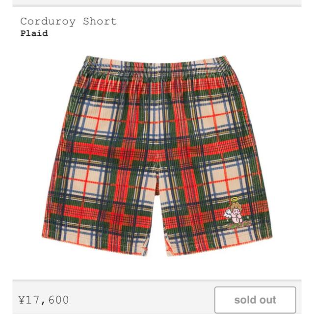 Supreme Corduroy Short "Plaid"