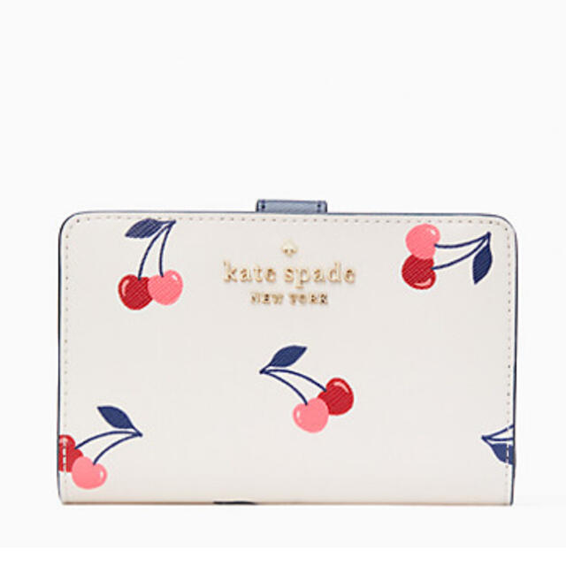 kate spade new york(ケイトスペードニューヨーク)の最終お値下げ⭐️新品　kate spade  チェリー🍒柄2つ折りウォレット レディースのファッション小物(財布)の商品写真