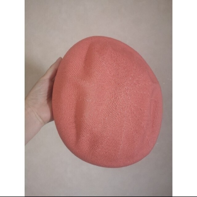 SS 春夏 新品 ニット 綿 コットン オレンジ ベレー帽 フリー 帽子 M レディースの帽子(ハンチング/ベレー帽)の商品写真