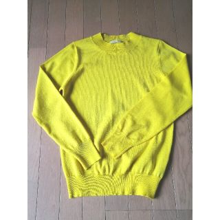 グリーンパークス(green parks)の美品　イエロー　サマーニット(ニット/セーター)