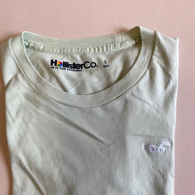 Hollister(ホリスター)のホリスターのミントグリーンのロゴTシャツ メンズのトップス(Tシャツ/カットソー(半袖/袖なし))の商品写真