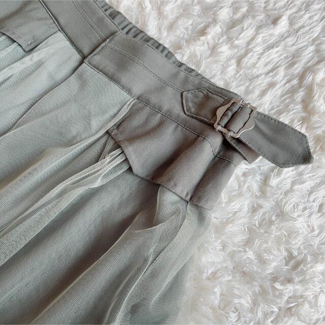 COCO DEAL(ココディール)のꕤ未使用タグ付き チュールスカート カーキ COCO DEAL レディースのスカート(ロングスカート)の商品写真