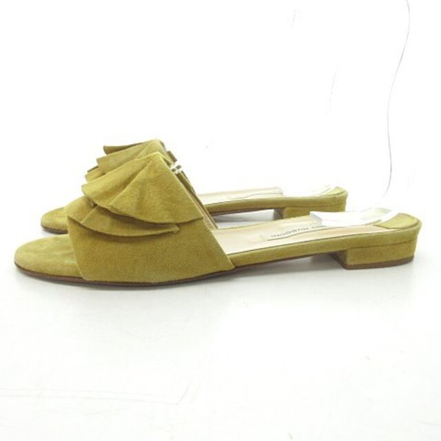 FABIO RUSCONI(ファビオルスコーニ)のファビオルスコーニ FABIO RUSCONI サンダル スエード 黄色 37 レディースの靴/シューズ(サンダル)の商品写真