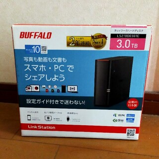 バッファロー(Buffalo)のBUFFALO NAS HDD 3TB LS210D0301Ｃ(PC周辺機器)