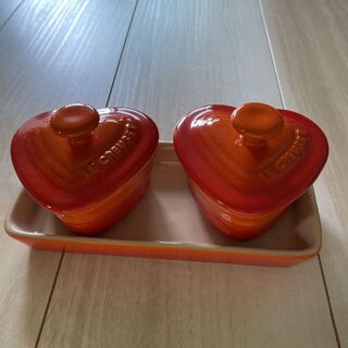 ルクルーゼ(LE CREUSET)のLE CREUSET ル・クルーゼ プチラムカンダムールセット　オレンジ(食器)