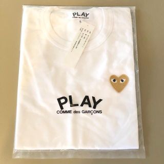 コムデギャルソン(COMME des GARCONS)のプレイ コムデギャルソン ゴールドハート レディースLサイズ(Tシャツ(半袖/袖なし))