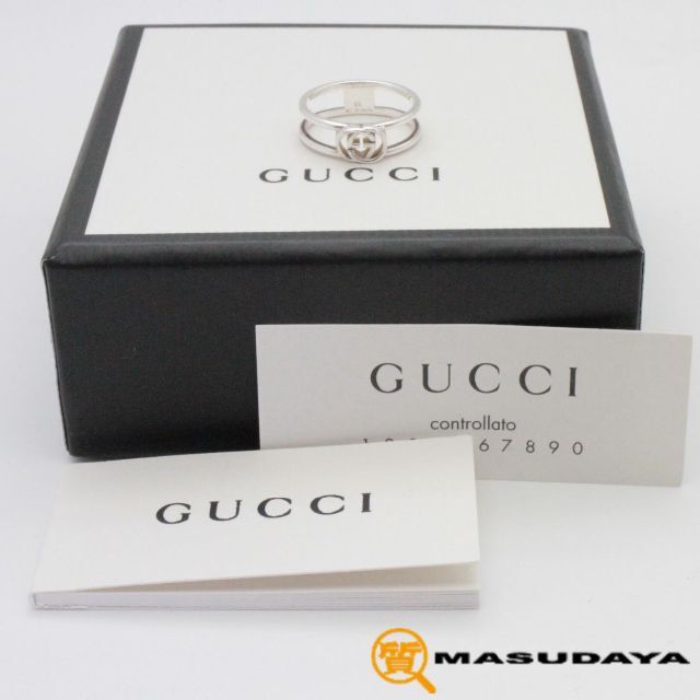 Gucci(グッチ)のグッチインターロッキングリングAG925【美品】 レディースのアクセサリー(リング(指輪))の商品写真