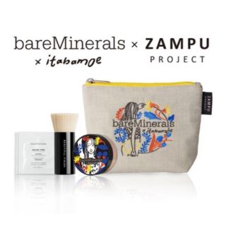 ベアミネラル(bareMinerals)の【限定品】ベアミネラルコラボキット　刺繍ポーチ&オリジナルファンデーション用蓋(ポーチ)