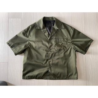 プラダ(PRADA)のPRADA NYLON SHIRTS プラダ ナイロン シャツ S カーキ(シャツ)