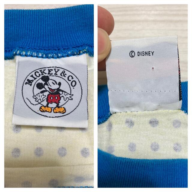 Disney(ディズニー)の90s◆Disney◆ミッキーマウス ドット リンガー ビックリマーク Tシャツ メンズのトップス(Tシャツ/カットソー(半袖/袖なし))の商品写真