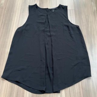 フォーエバートゥエンティーワン(FOREVER 21)のForever 21  Ｌサイズ　黒　チュニック　ブラウス(シャツ/ブラウス(半袖/袖なし))