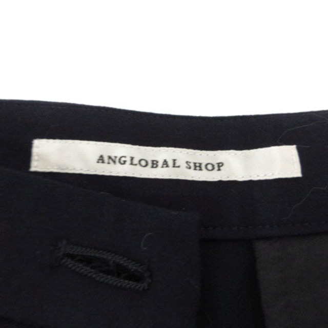 ANGLOBAL SHOP(アングローバルショップ)のアングローバルショップ パンツ ガウチョ ワイド ウール混 ネイビー 紺 34 レディースのパンツ(その他)の商品写真