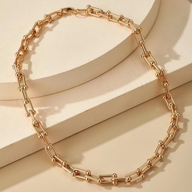 N005 gold chain necklace & B001 レディースのアクセサリー(ネックレス)の商品写真