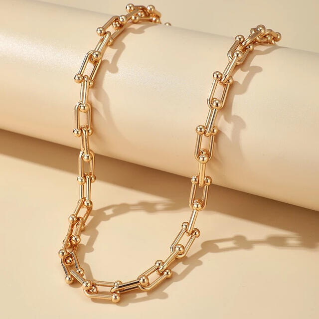 N005 gold chain necklace & B001 レディースのアクセサリー(ネックレス)の商品写真