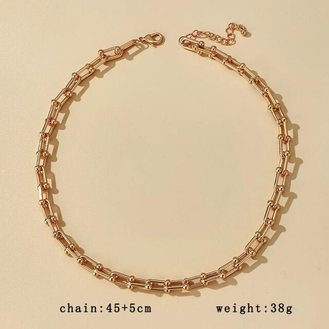 N005 gold chain necklace & B001 レディースのアクセサリー(ネックレス)の商品写真