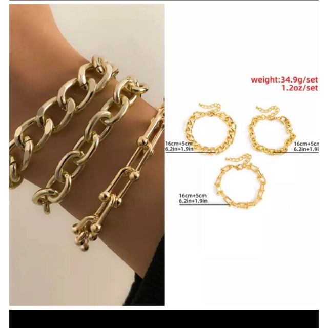 N005 gold chain necklace & B001 レディースのアクセサリー(ネックレス)の商品写真