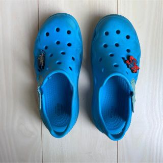 クロックス(crocs)のクロックス　サンダル　　13   スパイダーマン・バッドマン付き(サンダル)