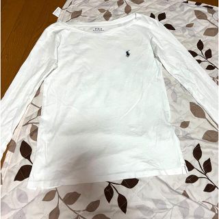 ポロラルフローレン(POLO RALPH LAUREN)の新品  ポロラルフローレン　長袖Tシャツ　白(カットソー(長袖/七分))