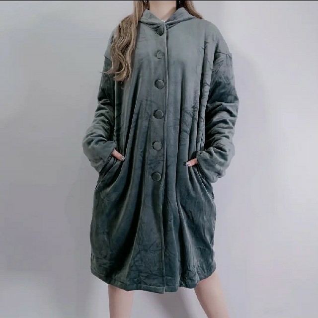 VELVET STYLISH LONG COAT