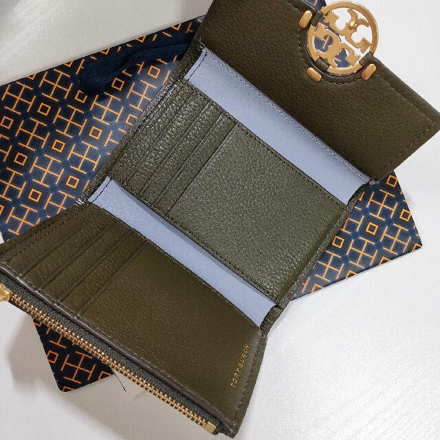 Tory Burch(トリーバーチ)の【専用出品】トリーバーチ ミラー フラップ ウォレット 折財布 グリーン レディースのファッション小物(財布)の商品写真