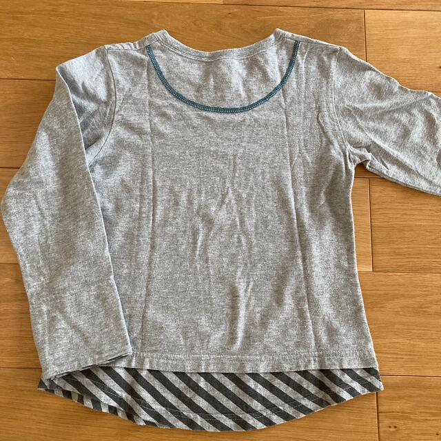 ブランシェス 130 長袖Tシャツ ロンT グレー