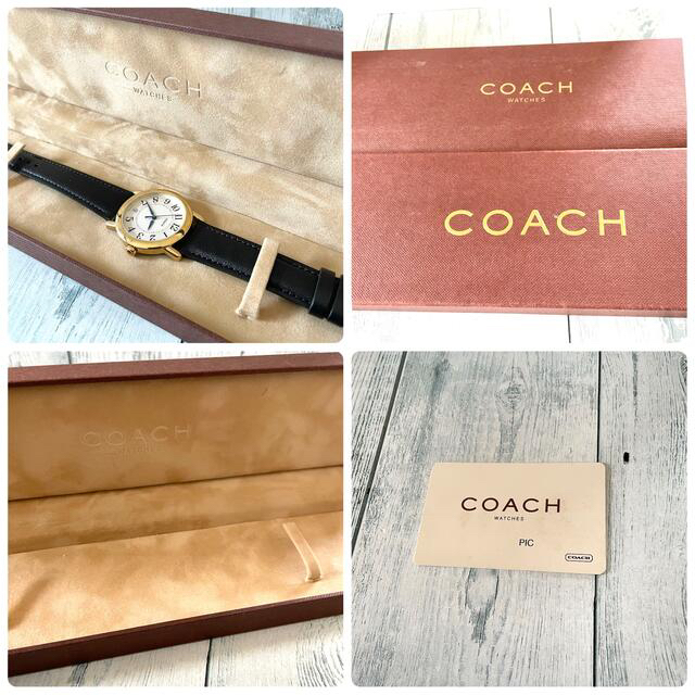 【電池交換済】COACH コーチ 腕時計 ラウンド ゴールド デイト ボーイズ