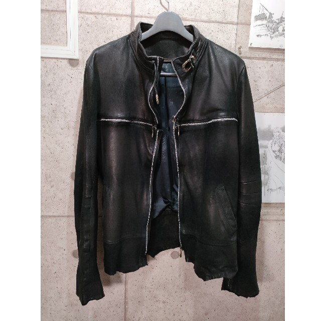 14th Addiction - 美品 14thaddction クロスジップ シングルライダース