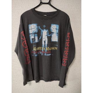 【値下げ不可】古着 90s Marilyn Manson ロンＴ(Tシャツ/カットソー(七分/長袖))