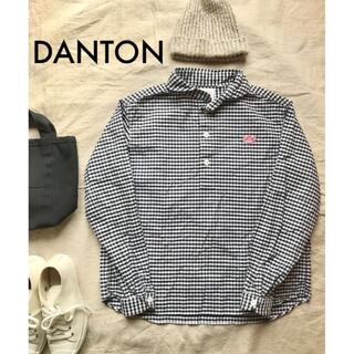 ダントン(DANTON)の美品 DANTON  ギンガムチェック 長袖シャツ 34 ブラック 黒 ブラウス(シャツ/ブラウス(長袖/七分))