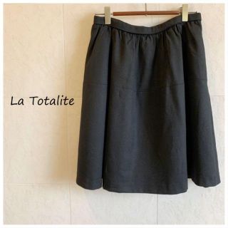 ラトータリテ(La TOTALITE)のLa Totalite(ラトータリテ) 黒ミニフレアスカート ベイクルーズ　秋冬(ひざ丈スカート)