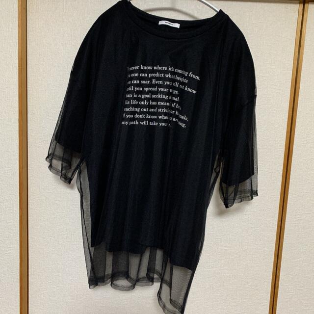 MURUA(ムルーア)のMURUAムルーアレイヤードシアーチュールトップスTシャツ レディースのトップス(Tシャツ(半袖/袖なし))の商品写真