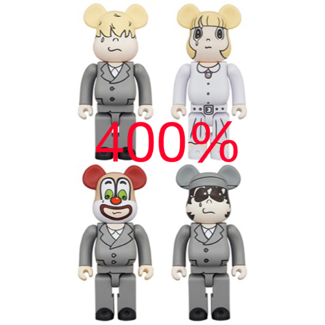 エンタメ/ホビーMEDICOM TOY メディコムトイ BE@RBRICK SEKAI NO OWARI×eyewater 400%4体セット ベアブリック セカイノオワリ フィギュア グレー/ホワイト