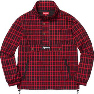 シュプリーム(Supreme)のsupreme ナイロン プルオーバー チェック 18fw box logo(ナイロンジャケット)