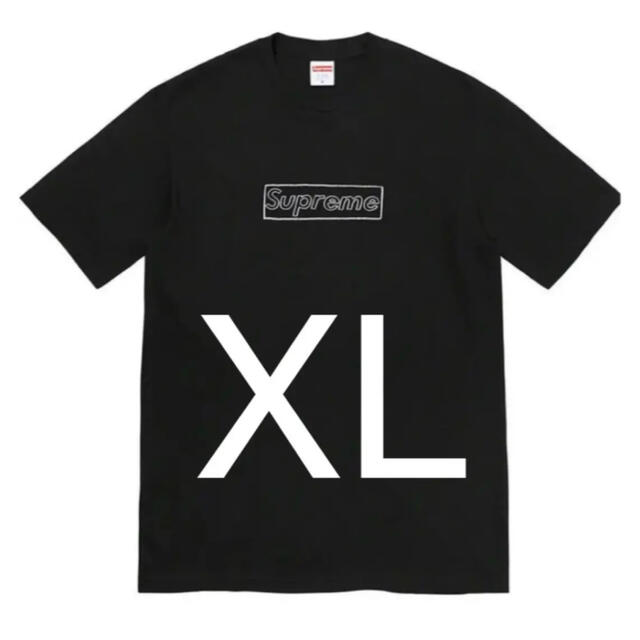 KAWS Chalk Logo Teesupremeカラーブラック