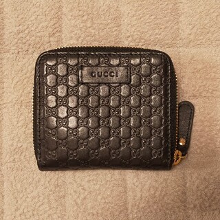 グッチ(Gucci)の鑑定書付き　GUCCI　二つ折り財布　黒　ブラック(財布)