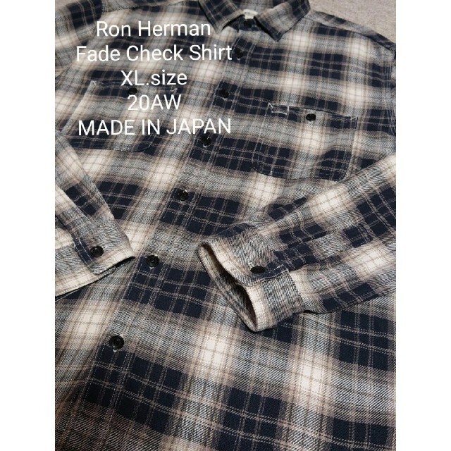Ron Herman Fade Check チェックシャツ ロンハーマン XL