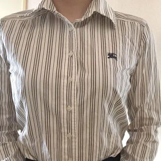 バーバリー(BURBERRY)のBurberry 美品レディースストライプシャツ(Tシャツ(長袖/七分))