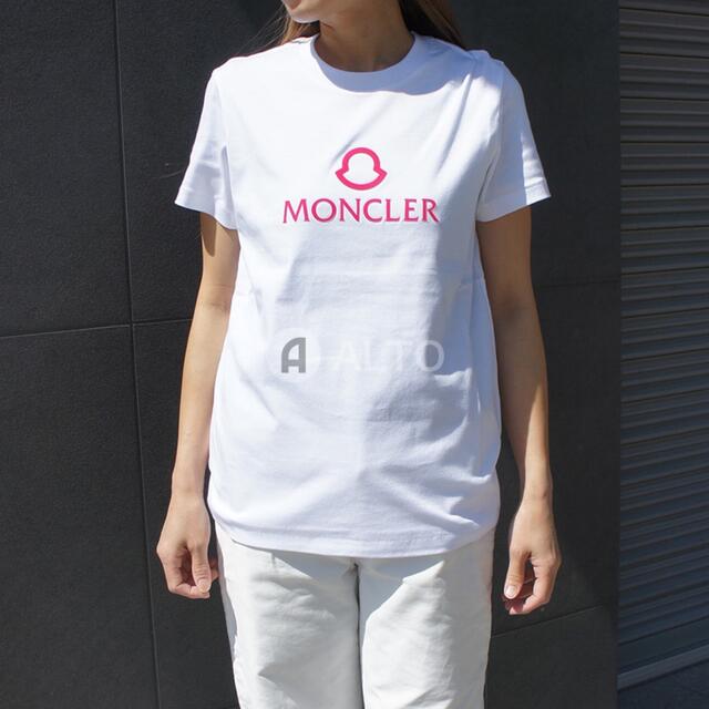 MONCLER - MONCLER モンクレール ロゴプリントTシャツ ホワイトの通販