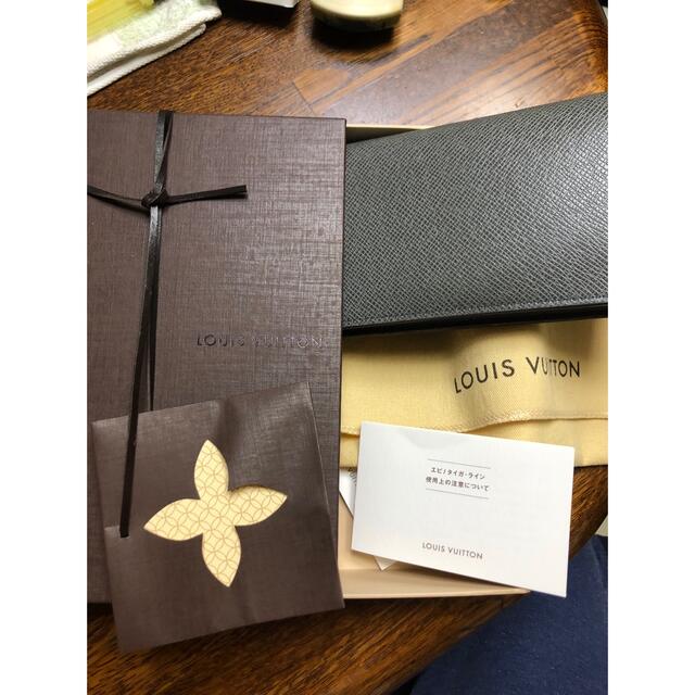 ルイヴィトン LOUIS VUITTON タイガ 長財布 グラシエ グレー - 長財布