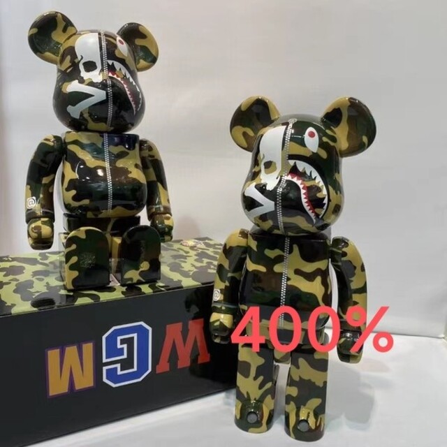 超合金 ABC CAMO SHARK BE@RBRICK BAPE GREEN-