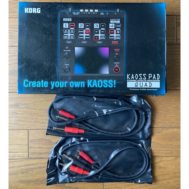 Korg kaoss pad quad + Exform オーディオケーブル2本 完売 8330円引き