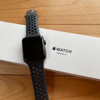 アップルウォッチ(Apple Watch)のApple Watch 3 42mm スペースグレー(GPS)(腕時計(デジタル))