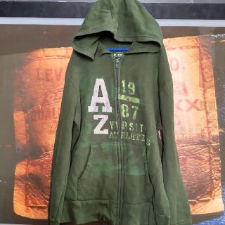 ARIZONA - US古着★ARIZONA/150～160 フロッキープリント ジップパーカ