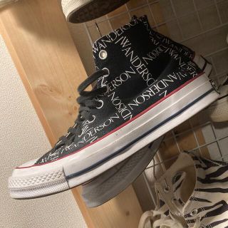 CONVERSE × JW Anderson  コンバース × ジェイダブルアンダーソン ChuckTaylor All-Star70s Hi Grid ハイカットスニーカー ブラック 28cm